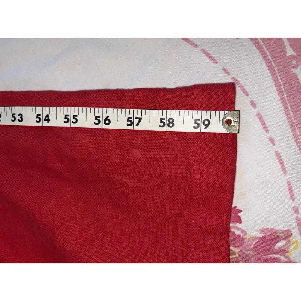 NWT Abercrombie & Fitch Red Sheath Maxi Dress Square Neck Linen Med Tall